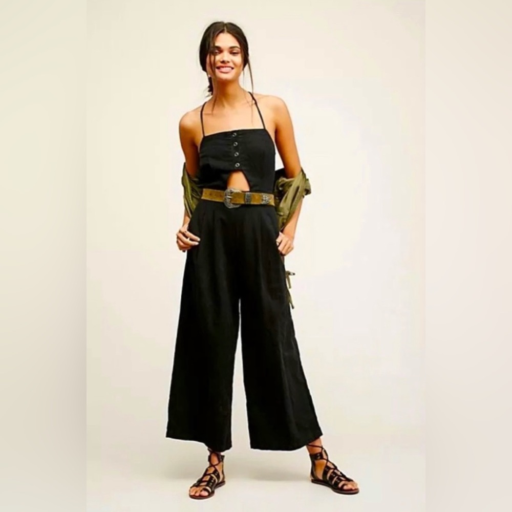 Champagne Free People Marbella Cutout Jumper
